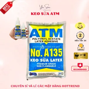 Keo Sữa Latex ATM No.A135 Loại Tốt Dùng Dán Giấy, Sàn Gỗ, Dán Đồ Handmade, Làm Slam, Dán Đồ Chơi